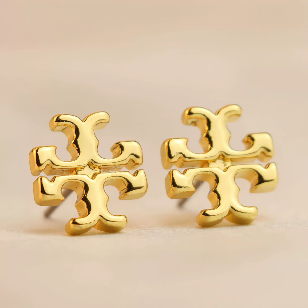 Tory Burch Classic Tangli Earrings Copper Gold Plated Design